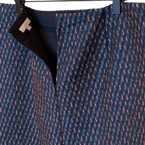 NEW Loft Pencil Textured Skirt Blue Sz 10 - Picture 11 of 17
